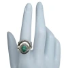 Malachite Sterling Silver Poison Ring