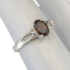 Faceted Smoky Quartz Sterling Silver Ring