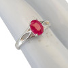 Faceted Composite Ruby Sterling Silver Ring