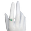 Faceted Composite Emerald Sterling Silver Ring