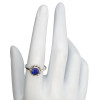 Faceted Composite Sapphire Sterling Silver Ring