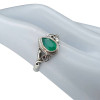 Faceted Green Onyx Sterling Silver Ring