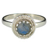 Faceted Labradorite Sterling Silver Ring