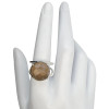 Modern Faceted Smoky Quartz Sterling Silver Ring