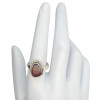 Faceted Garnet Sterling Silver Ring