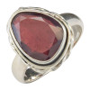 Faceted Garnet Sterling Silver Ring