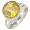 Faceted Lemon Topaz Sterling Silver Ring