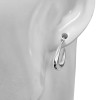 Modern Sterling Silver Hoop Earrings