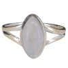 Moonstone Marquise Split Band Sterling Silver Ring