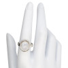 Moonstone Detailed Border Sterling Silver Ring