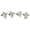 Baroque Pearl with Small Faceted Gemstone Sterling Silver Ring