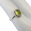 Peridot Twisted Rope Sterling Silver Ring