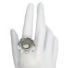 Abalone Floral Sterling Silver Ring