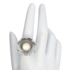 Pearl Floral Sterling Silver Ring