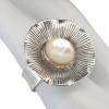 Pearl Floral Sterling Silver Ring