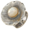 Pearl Floral Sterling Silver Ring