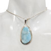 Larimar Freeform Sterling Silver Pendant