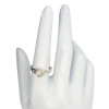 Faceted Moonstone Woven-Style Sterling Silver Ring