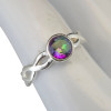 Faceted Mystic Woven-Style Sterling Silver Ring