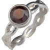 Faceted Garnet Woven-Style Sterling Silver Ring