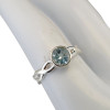 Faceted Blue Topaz Woven-Style Sterling Silver Ring