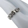 Alternating Moon and Sun Sterling Silver Ring.