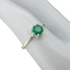 Faceted Composite Emerald Sterling Silver Ring