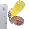 Faceted Multicolor Amber Butterfly Pendant