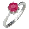Faceted Composite Ruby Sterling Silver Ring
