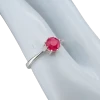 Faceted Composite Ruby Sterling Silver Ring