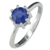 Faceted Composite Sapphire Sterling Silver Ring