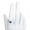 Faceted Composite Sapphire Sterling Silver Ring