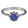 Faceted Composite Sapphire Sterling Silver Ring
