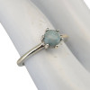 Larimar Prong Set Sterling Silver Ring
