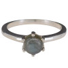Labradorite Prong Set Sterling Silver Ring