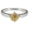 Faceted Citrine Sterling Silver Ring