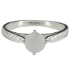 Faceted Moonstone Sterling Silver Ring