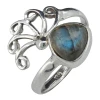 Labradorite Sterling Silver Adjustable Ring