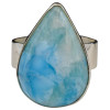 Larimar Teardrop Sterling Silver Ring