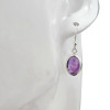 Amethyst Sterling Silver Hook Earrings