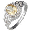 Faceted Citrine Sterling Silver Ring