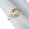 Faceted Citrine Sterling Silver Ring