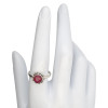 Faceted Composite Ruby Sterling Silver Ring