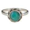Faceted Composite Emerald Sterling Silver Ring