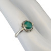 Faceted Composite Emerald Sterling Silver Ring