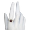 Garnet Sterling Silver Ring