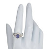 Faceted Iolite Sterling Silver Ring