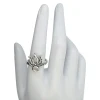 Mother of Pearl Sterling Silver Lotus Ring