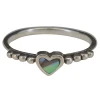 Abalone Sterling Silver Heart Ring