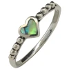 Abalone Sterling Silver Heart Ring